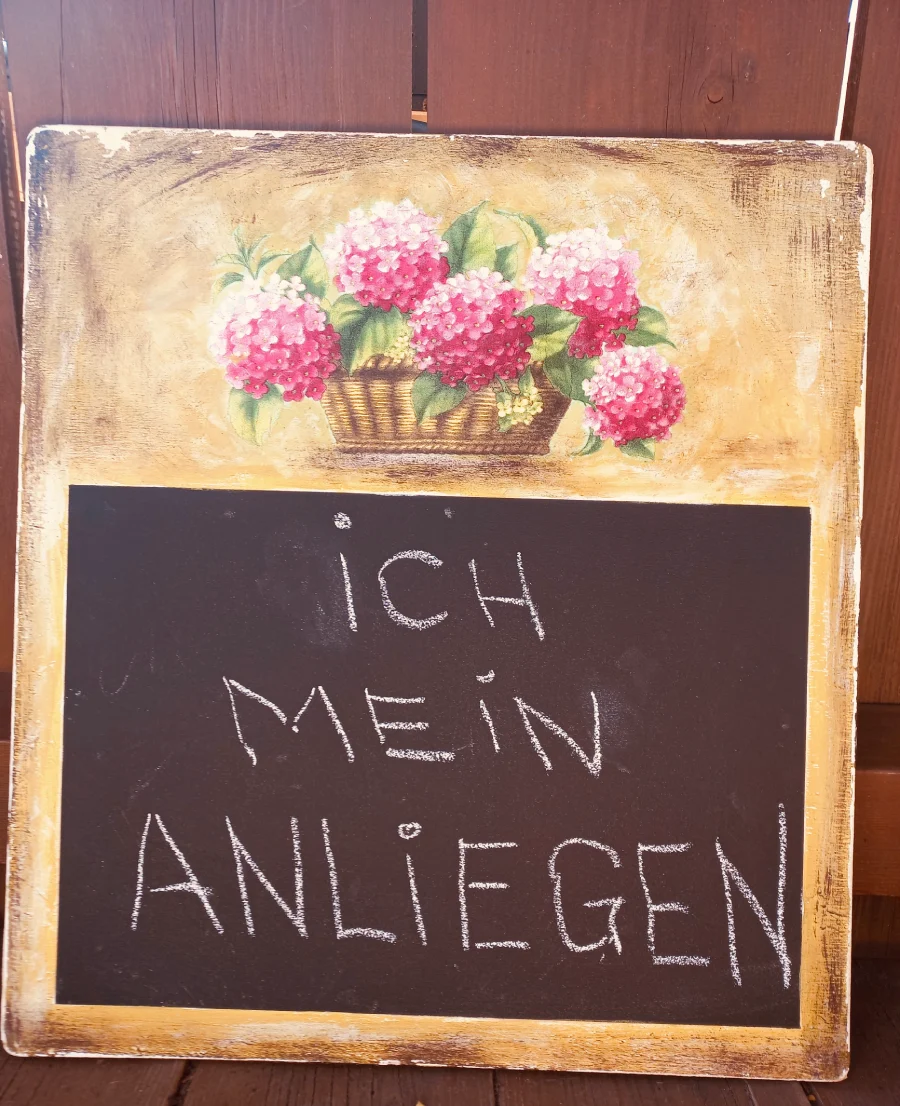 Tafel mir Anliegen Traumatherapie in der Natur Lenggries
